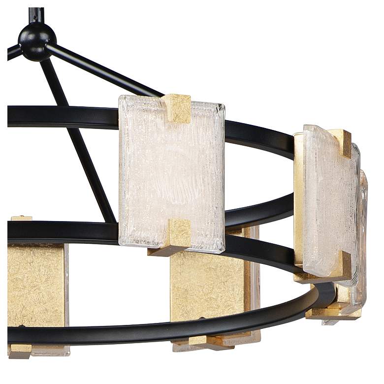 Image 3 Maxim Radiant 26 3/4 inch Wide Black and Gold Leaf LED Pendant Light more views