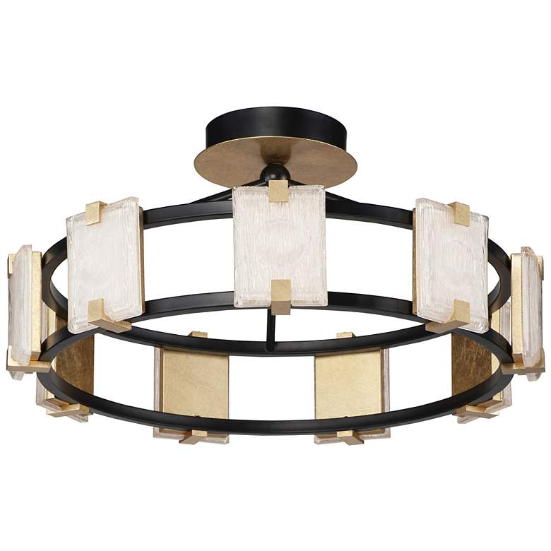Image 1 Maxim Radiant 26 3/4" Wide Black Gold Leaf LED Ceiling Light