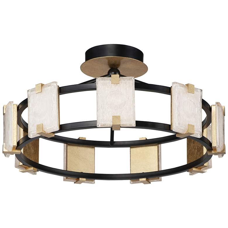 Image 1 Maxim Radiant 26 3/4 inch Wide Black Gold Leaf LED Ceiling Light