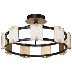 Maxim Radiant 26 3/4" Wide Black Gold Leaf LED Ceiling Light