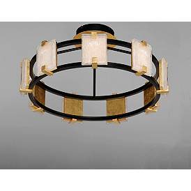 Image3 of Maxim Radiant 26 3/4" Wide Black Gold Leaf LED Ceiling Light more views