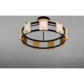 Image4 of Maxim Radiant 26 3/4" Wide Black Gold Leaf LED Ceiling Light more views