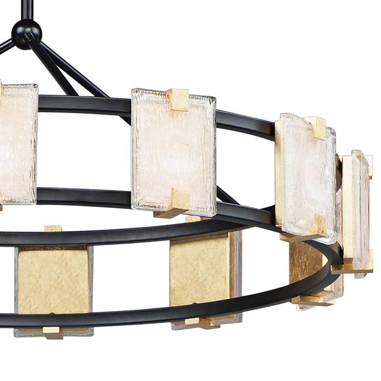 Image 3 Maxim Radiant 34 3/4 inch Wide Black and Gold Leaf LED Ring Pendant Light more views