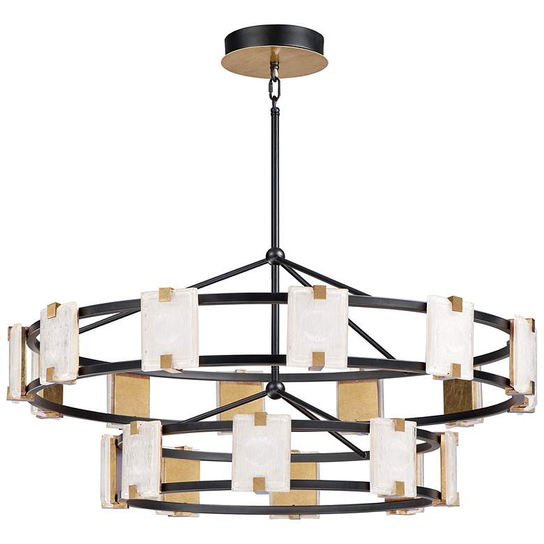 Image 2 Maxim Radiant 41 3/4 inchW Black Gold 20-Light LED Chandelier