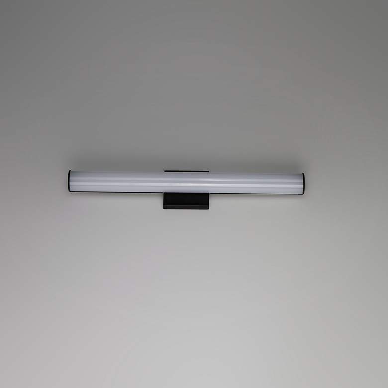 Image 3 Maxim Rail LED 18" High Black Wall Sconce more views