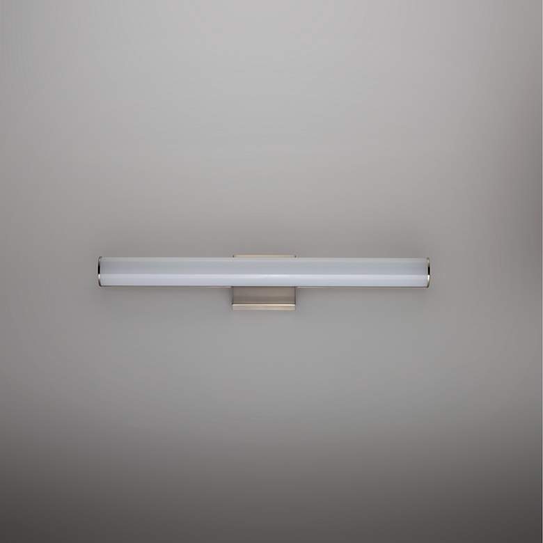 Image 2 Maxim Rail LED 18" High Satin Nickel Wall Sconce more views