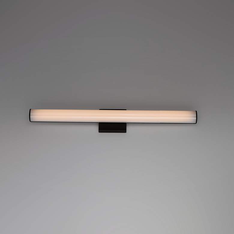Image 1 Maxim Rail LED 24" High Black Wall Sconce