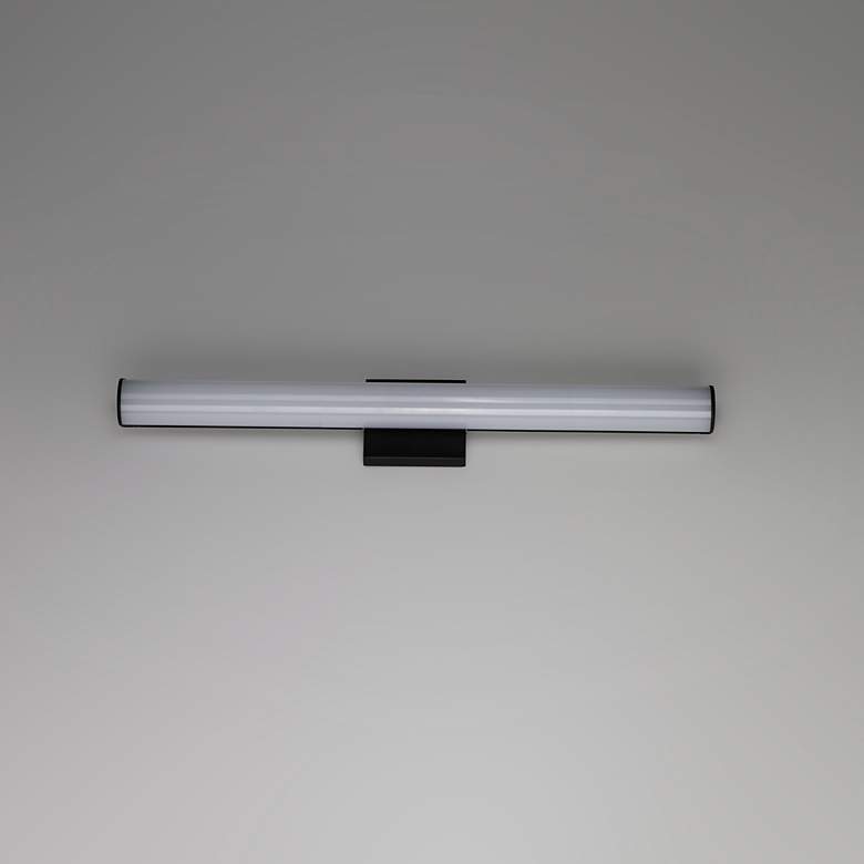 Image 3 Maxim Rail LED 24" High Black Wall Sconce more views