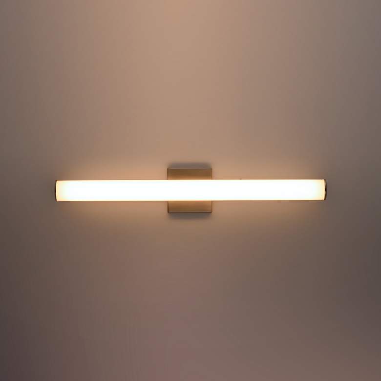 Image 1 Maxim Rail LED 24" High Satin Nickel Wall Sconce