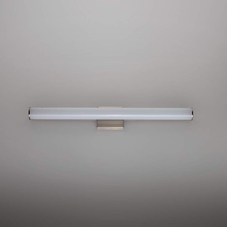 Image 3 Maxim Rail LED 24" High Satin Nickel Wall Sconce more views