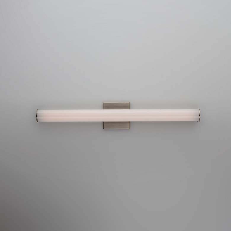 Image 4 Maxim Rail LED 24" High Satin Nickel Wall Sconce more views
