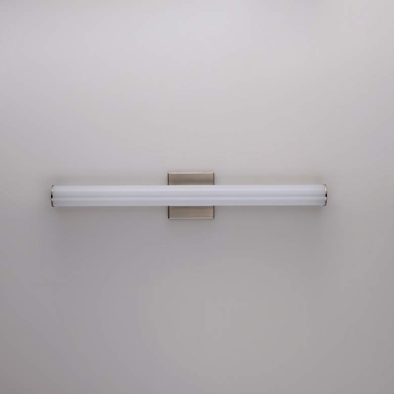 Image 5 Maxim Rail LED 24" High Satin Nickel Wall Sconce more views