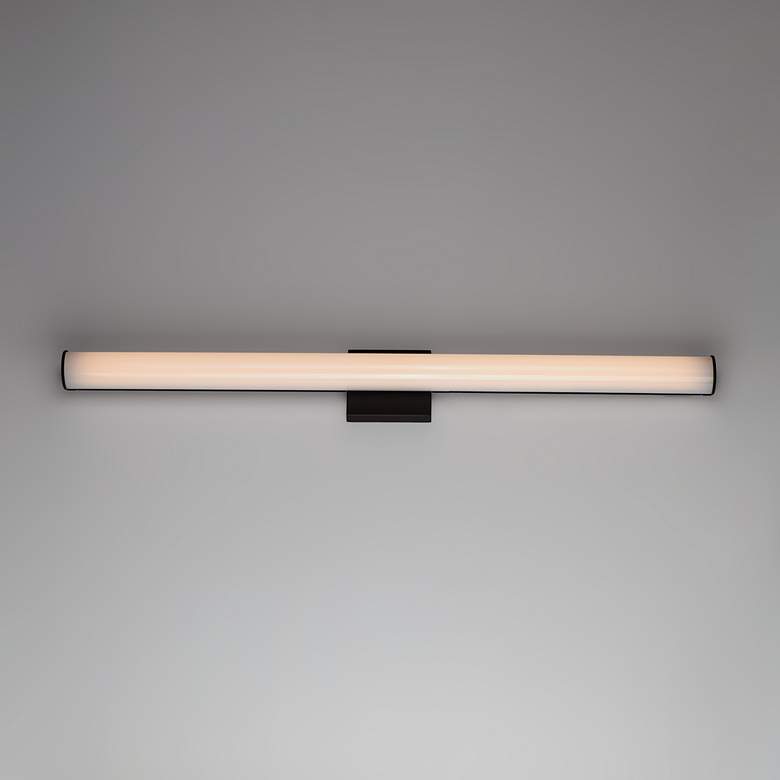 Image 1 Maxim Rail LED 30 inch High Black Wall Sconce