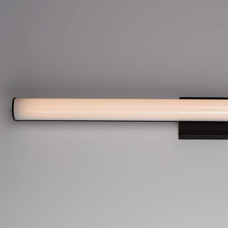 Image 5 Maxim Rail LED 30" High Black Wall Sconce more views