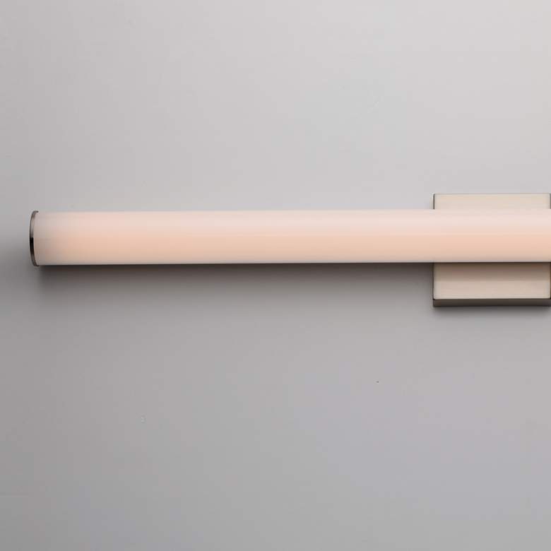 Image 4 Maxim Rail LED 30" High Satin Nickel Wall Sconce more views