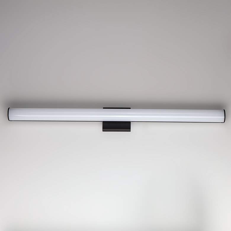Image 4 Maxim Rail LED 36" High Black Wall Sconce more views