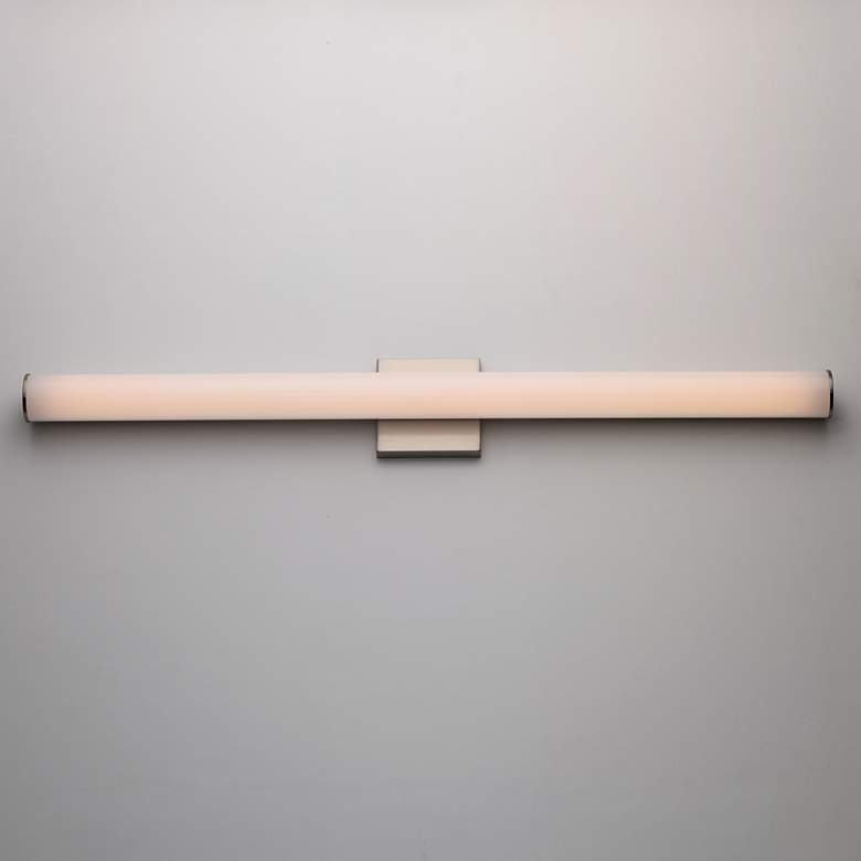 Image 1 Maxim Rail LED 36" High Satin Nickel Wall Sconce
