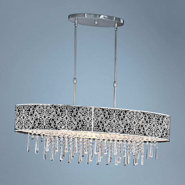 Image 1 Maxim Rapture 37 3/4" Black and Nickel Island Chandelier