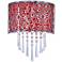 Maxim Rapture Red 9 3/4" Wide Satin Nickel Wall Sconce
