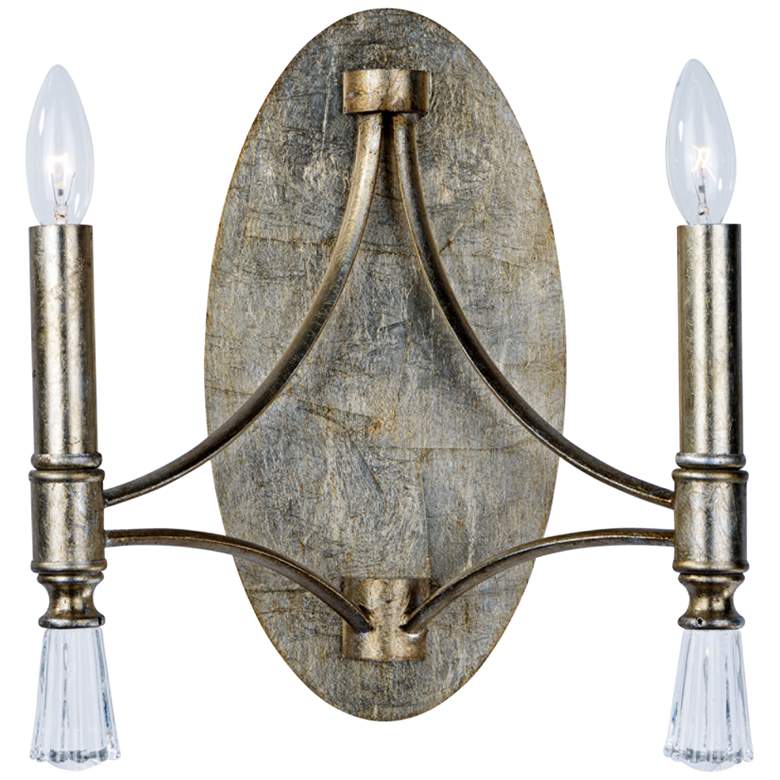Image 1 Maxim Regal 13 inch High Silver Gold 2-Light Wall Sconce