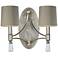 Maxim Regal 13"H Silver Gold 2-Light Wall Sconce with Shades