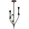 Maxim Regent 14" Wide Black/Antique Brass 3-Light Pendant