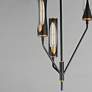 4_Maxim Regent 14" Wide Black/Antique Brass 3-Light Pendant more views