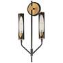 1_Maxim Regent 22 1/2" High Black/Brass 2-Light Wall Sconce