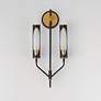 2_Maxim Regent 22 1/2" High Black/Brass 2-Light Wall Sconce more views