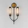 3_Maxim Regent 22 1/2" High Black/Brass 2-Light Wall Sconce more views