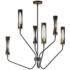 Maxim Regent 36" Wide Black/Antique Brass 6-Light Pendant