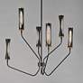 2_Maxim Regent 36" Wide Black/Antique Brass 6-Light Pendant more views