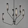 3_Maxim Regent 36" Wide Black/Antique Brass 6-Light Pendant more views