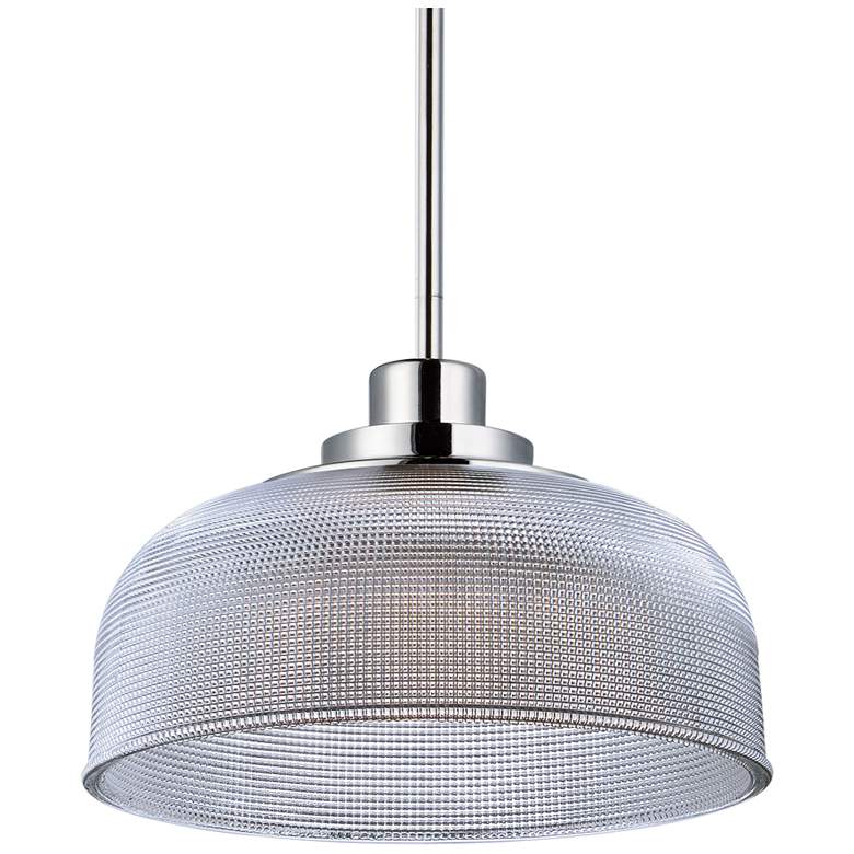 Image 1 Maxim Retro 10 1/2 inch Wide Polished Nickel LED Mini Pendant