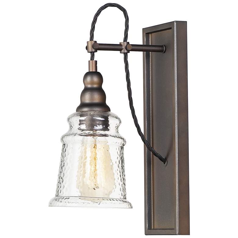 Image 1 Maxim Revival 13 1/4" High Oil-Rubbed Bronze Wall Sconce