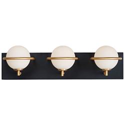 Maxim Revolve 20 1/4"W Black and Gold 3-Light LED Bath Light