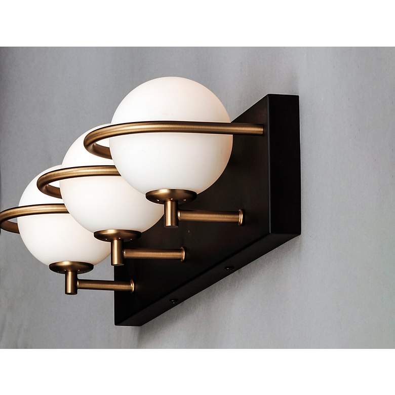 Image 4 Maxim Revolve 20 1/4"W Black and Gold 3-Light LED Bath Light more views