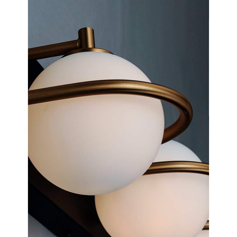 Image 3 Maxim Revolve 27 1/4"W Black and Gold 4-Light LED Bath Light more views
