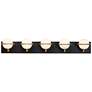 1_Maxim Revolve 34 1/4"W Black and Gold 5-Light LED Bath Light
