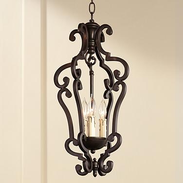 Maxim Richmond 11" Wide Umber Finish 3-Light Scroll Pendant Chandelier