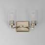 2_Maxim Rigata 13 3/4" Wide Satin Champagne 2-Light Wall Sconce more views