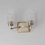 4_Maxim Rigata 13 3/4" Wide Satin Champagne 2-Light Wall Sconce more views