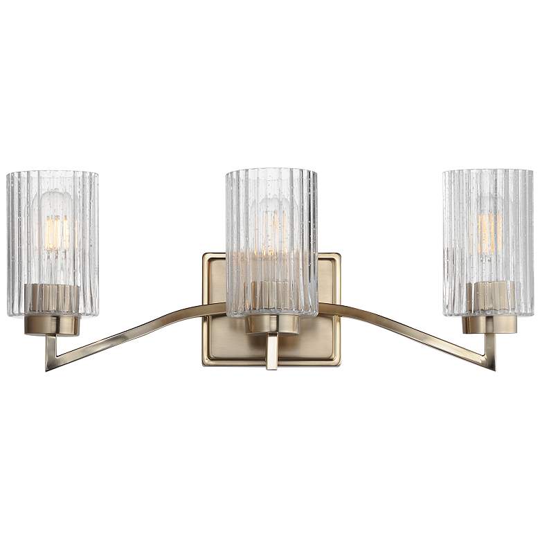 Image 1 Maxim Rigata 22 3/4" Satin Champagne 3-Light Bath Vanity