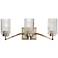 Maxim Rigata 22 3/4" Satin Champagne 3-Light Bath Vanity