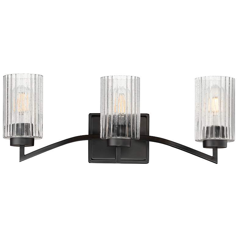 Image 1 Maxim Rigata 22 3/4" Wide Black 3-Light Bath Vanity
