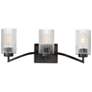 1_Maxim Rigata 22 3/4" Wide Black 3-Light Bath Vanity