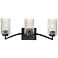 Maxim Rigata 22 3/4" Wide Black 3-Light Bath Vanity