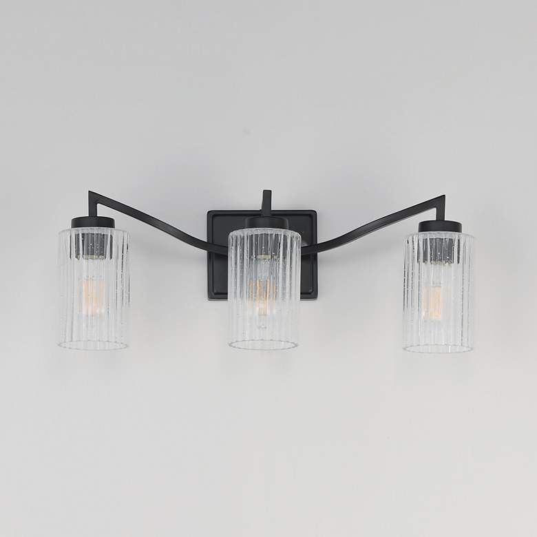 Image 2 Maxim Rigata 22 3/4" Wide Black 3-Light Bath Vanity more views