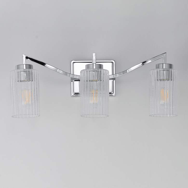 Image 2 Maxim Rigata 22 3/4" Wide Polished Nickel 3-Light Bath Vanity more views