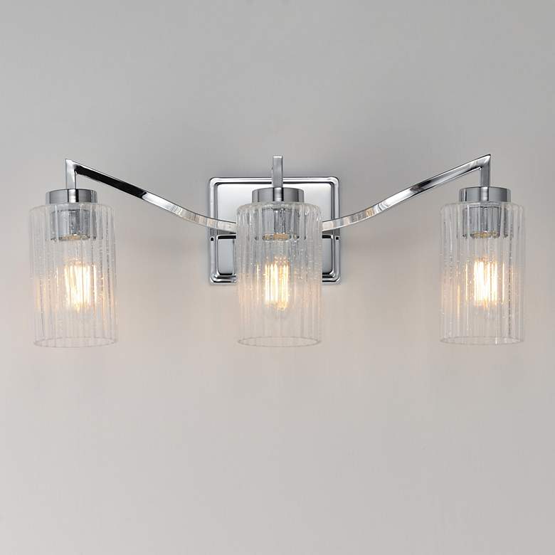 Image 3 Maxim Rigata 22 3/4" Wide Polished Nickel 3-Light Bath Vanity more views